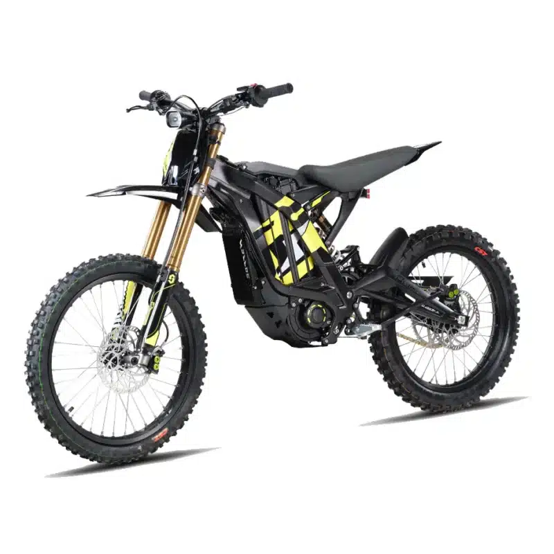2025 Sur-Ron Light Bee electric dirt bike in black with premium suspension and off-road e-moto performance